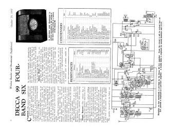Decca 99 ;Four band Six schematic circuit diagram